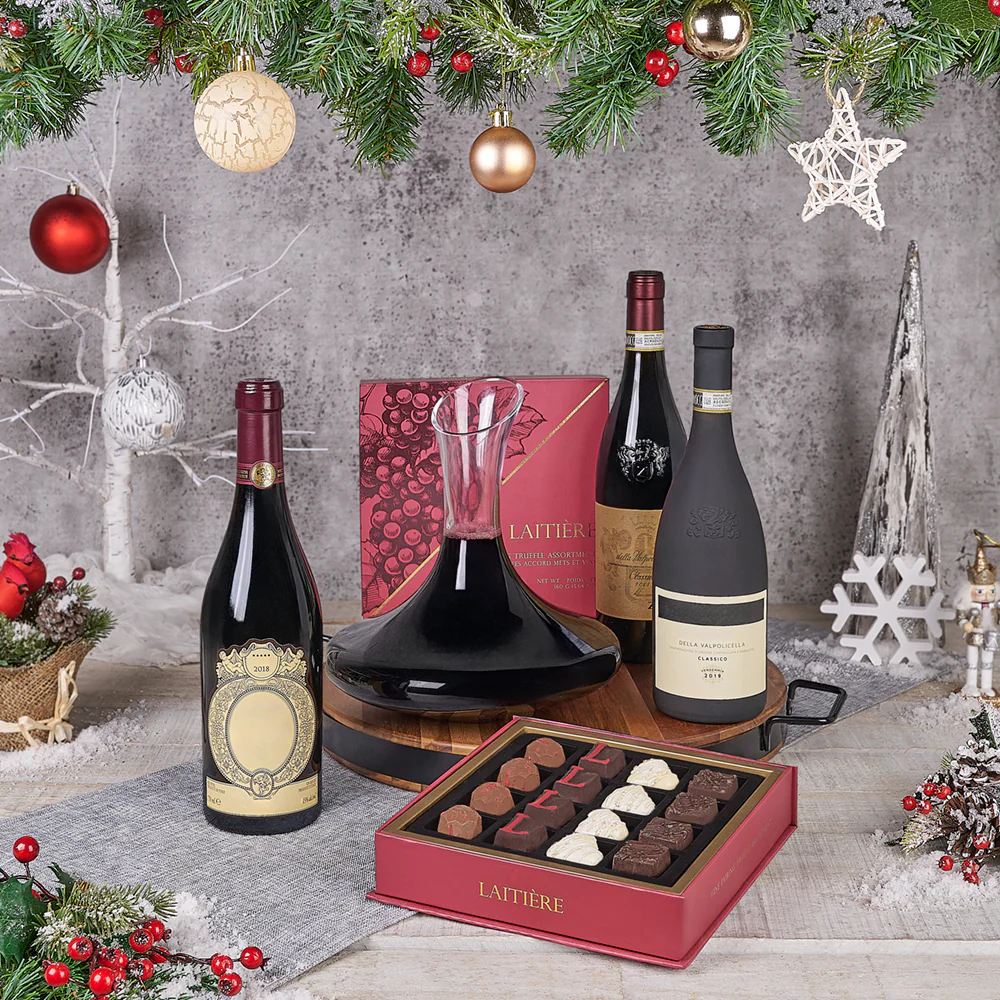 Christmas Wine Pairing Decanter & Chocolate Gift