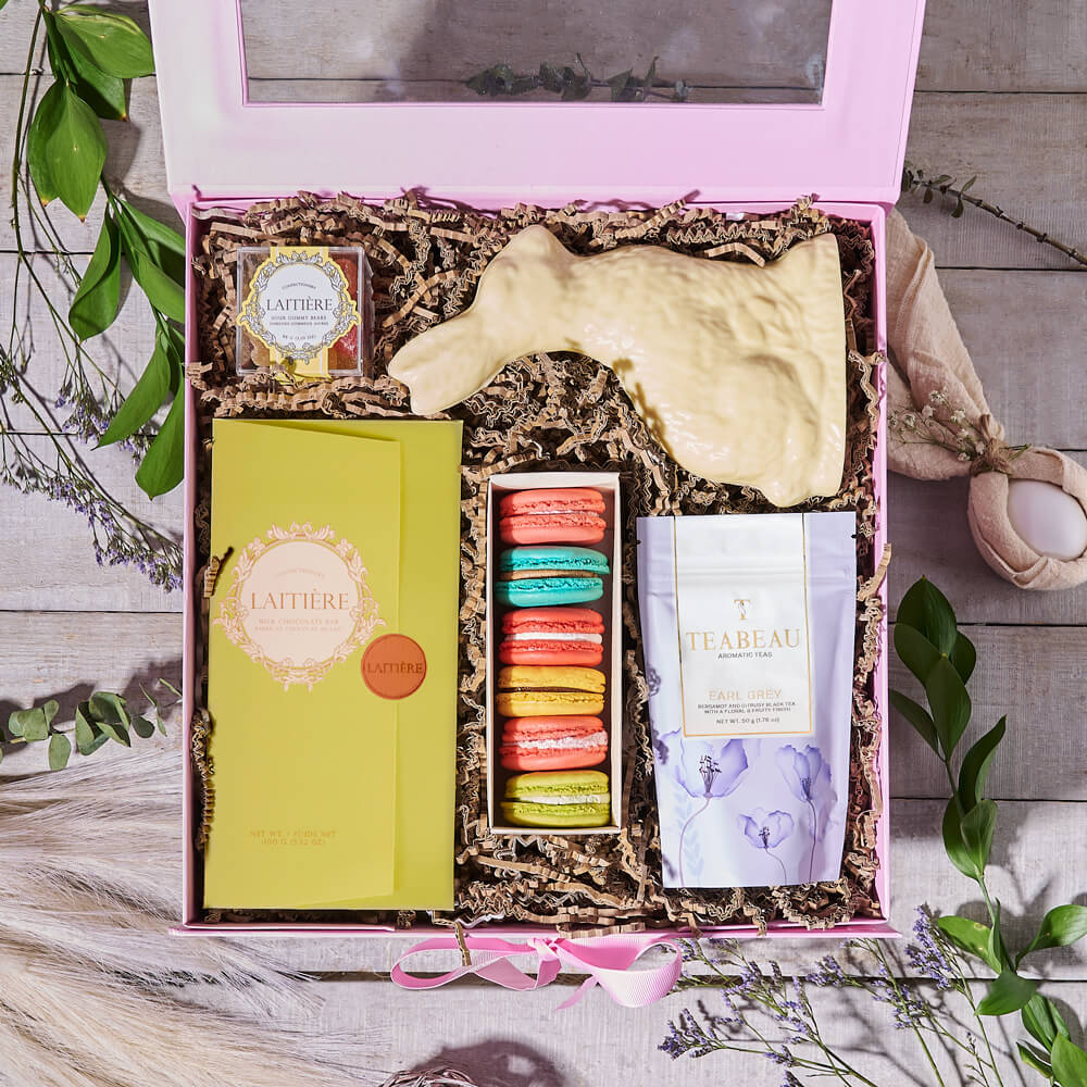 Easter Charm Macarons & Tea Box Gift