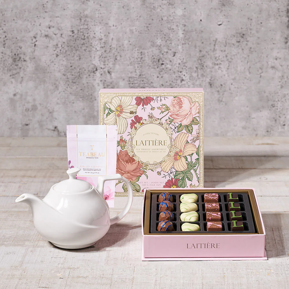 Elegant Teapot & Sweet Comfort Gift Set