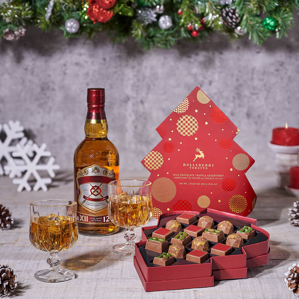 Snowy Evening Whiskey & Chocolate Gift Set