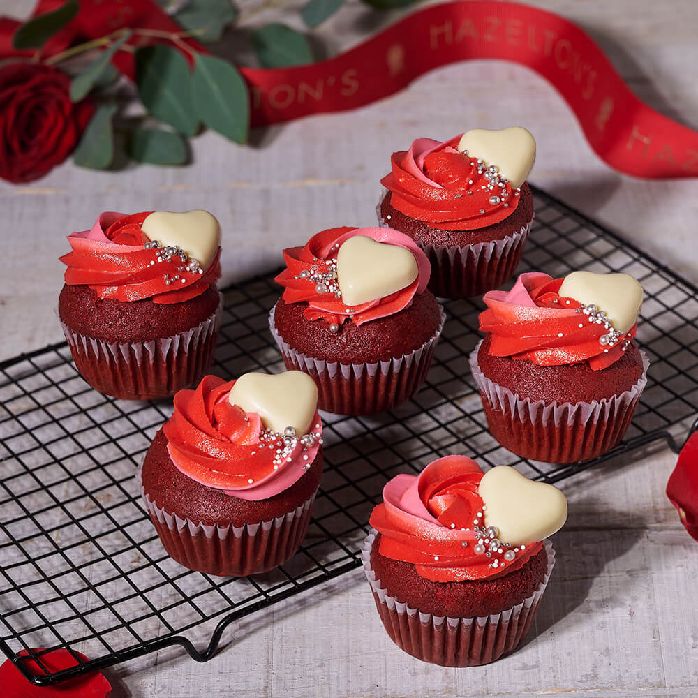 Sweet Heart Red Velvet Cupcakes