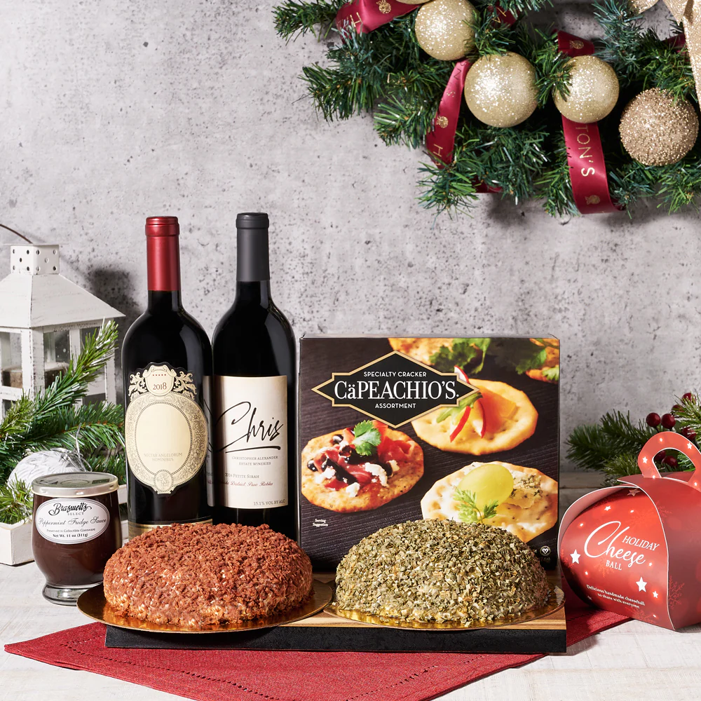 The Cheeseballs & Two Wines Gift Set