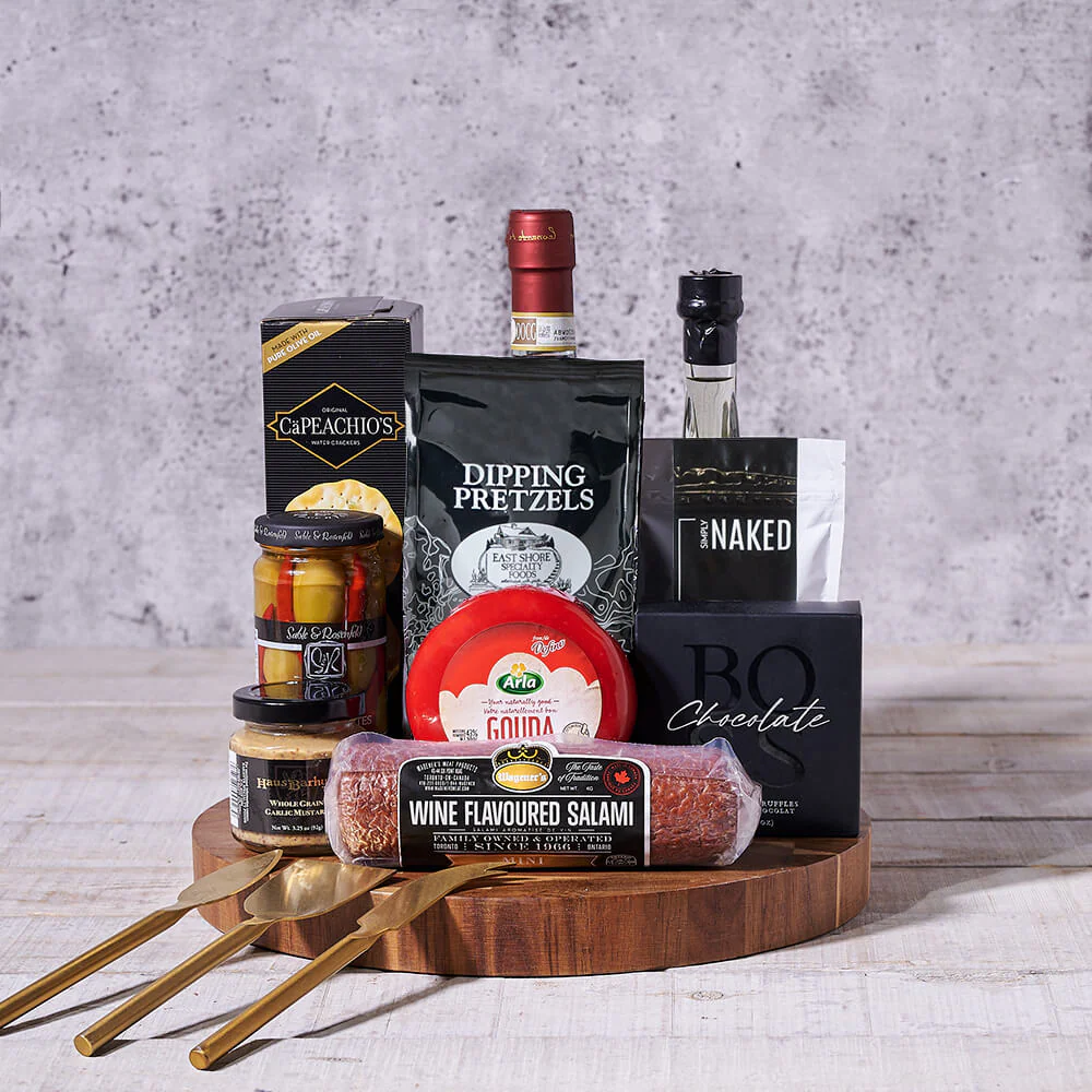 The Rustic Countryside Wine & Cheese Basket