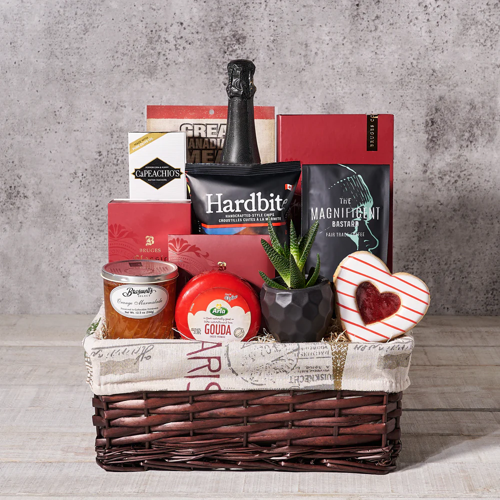 Valentine's Evening Aperitif Champagne & Gourmet Basket